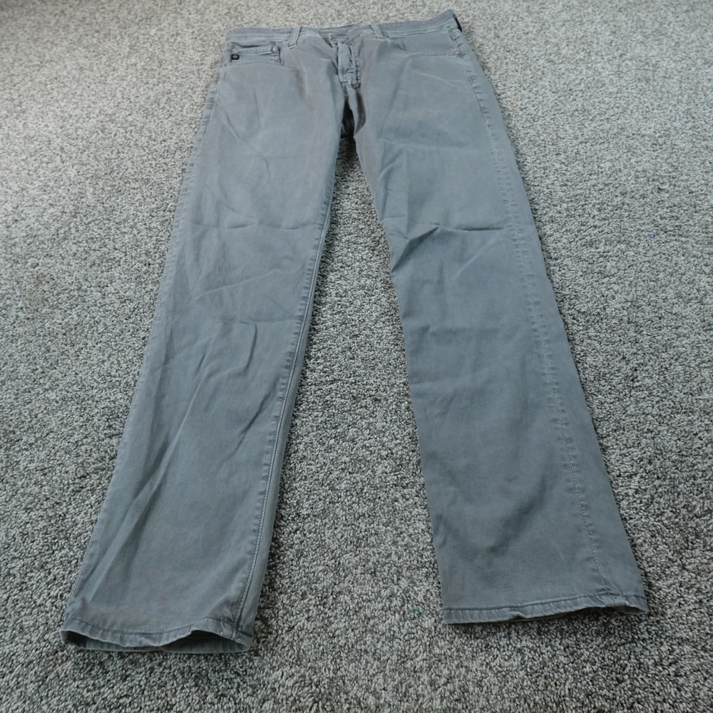 AG Adriano Goldschmied Jeans Mens 33X32 Gray Everett Slim Straight Pants Stretch